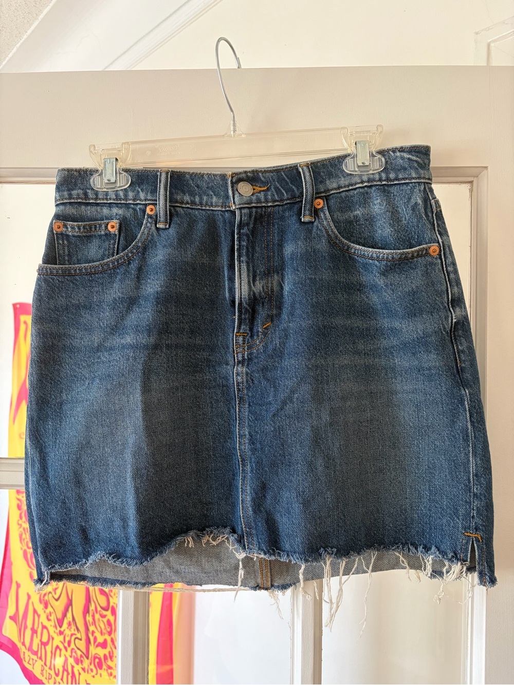 Lucky BrandDenim Mini Skirt in Dark Blue
